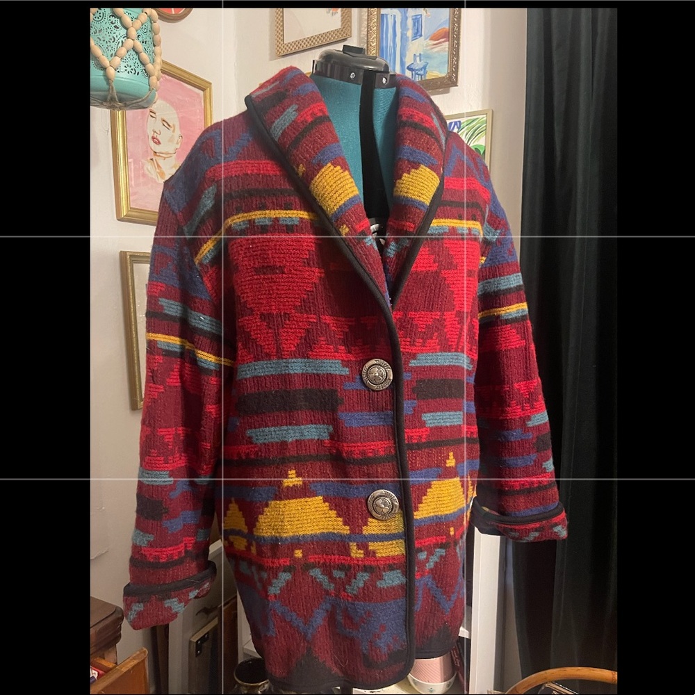 Southwestern Vintage Ashley Scott Wool Coat Jacket